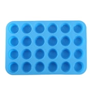 MEGICOT 24 Cups Silicone Molds for Making Muffin Cakes, Bread, Pudding, Tart, Non-stick Cupcake Pan Baking Accessory
