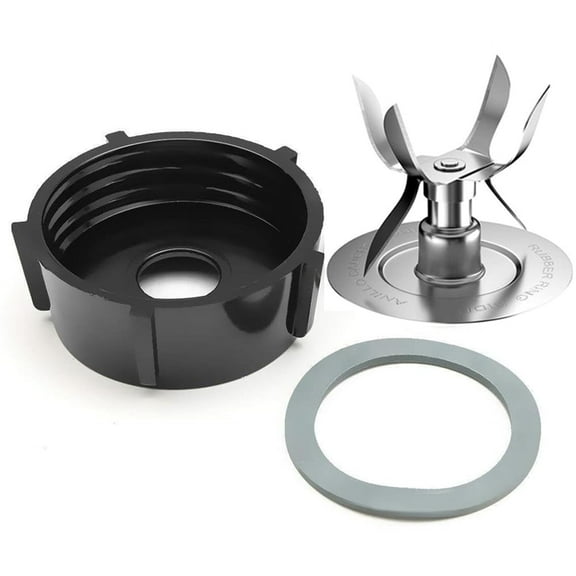 MEGICOT 6 Fins Blade Compatible with Oster Osterizer Blender with 5 Ribs Bottom Base Sealing Gasket, Extractor Blade Replacement Parts