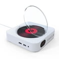 thumbnail image 1 of MEGICOT Bluetooth 5.0 Wall Mountable CD/DVD Player with Pull-Switch Dust Cover Built-in Speakers, Portable Music Player with Remote Control, Support FM Radio CD/DVD/MP3/USB/AUX Input Output, 1 of 8