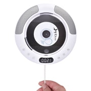 MEGICOT Bluetooth 5.0 Wall Mountable CD Player with Built-in Pull-Switch Speakers, Portable MP3 Music Walkman with Special Stand Dust Cover Remote Control, Support Disc FM USB Flash AUX Play