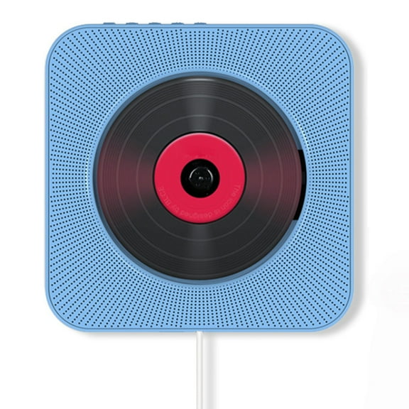 MEGICOT Bluetooth 5.0 Wall Mountable CD Player with Pull-Switch Built-in Speakers, Portable Music Player with Remote Control, Support FM Radio USB Flash AUX Play