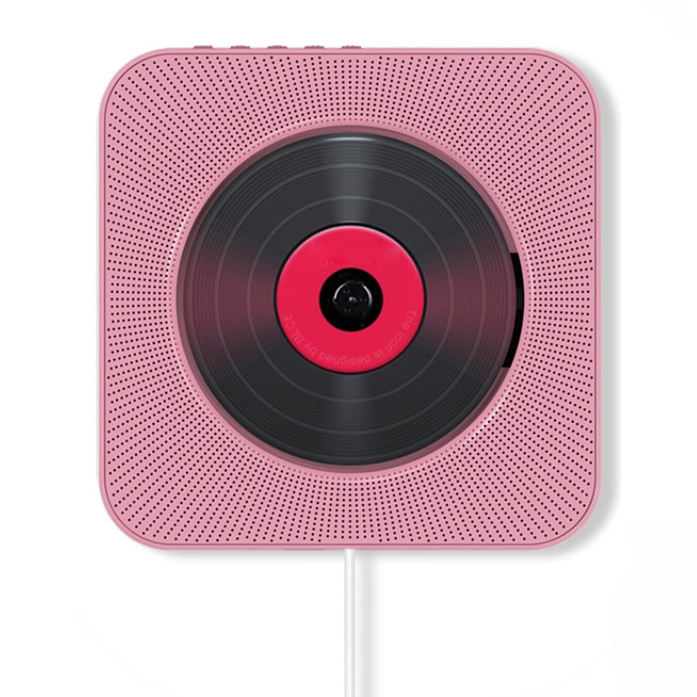 MEGICOT Bluetooth 5.0 Wall Mountable CD Player with Pull-Switch Built-in Speakers, Portable Music Player with Remote Control, Support FM Radio USB Flash AUX Play