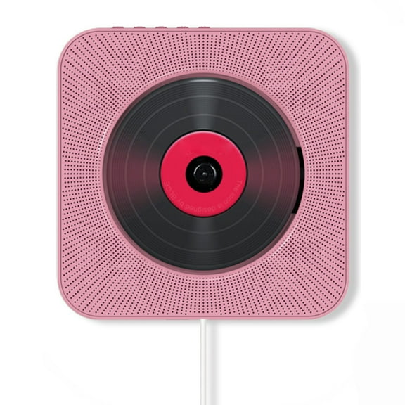 MEGICOT Bluetooth 5.0 Wall Mountable CD Player with Pull-Switch Built-in Speakers, Portable Music Player with Remote Control, Support FM Radio USB Flash AUX Play