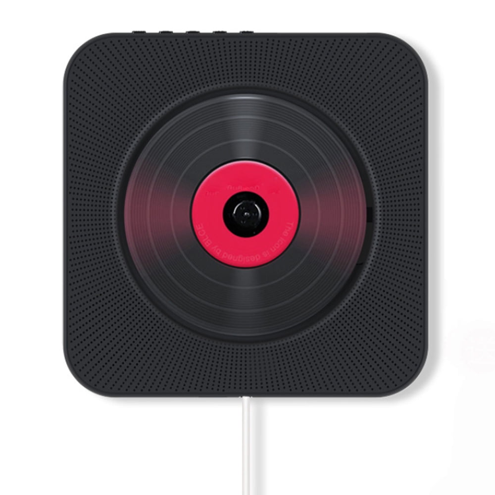 MEGICOT Bluetooth 5.0 Wall Mountable CD Player with Pull-Switch Built-in Speakers, Portable Music Player with Remote Control, Support FM Radio USB Flash AUX Play