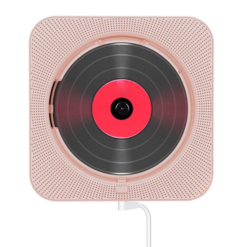 MEGICOT 2600mAh Rechargeable CD Player Built-in Speakers, Bluetooth Wall Mountable Music Player with Dust Cover Remote Control, Support FM Radio USB Flash Micro SD AUX Play