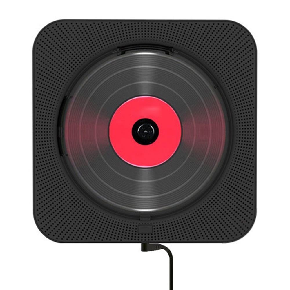 MEGICOT 2600mAh Rechargeable CD Player Built-in Speakers, Bluetooth Wall Mountable Music Player with Dust Cover Remote Control, Support FM Radio USB Flash Micro SD AUX Play