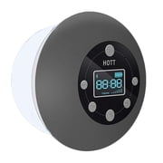 MEGICOT Bluetooth Speaker with Strong Suction-cup, IPX4 Waterproof Shower Speaker with Microphone, FM Radio, Clock Display, Micro SD Card Slot, USB Rechargable, 10 Hours Playtime