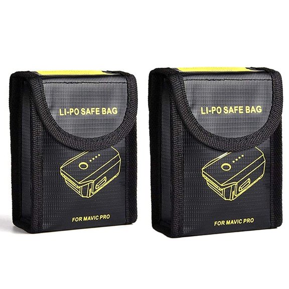 MEGICOT Fireproof Explosion-proof Lipo Battery Safe Bag Li-po Battery Guard Safe Pouch Sack Replacement for DJI Mavic Pro Battery Storage (DJI Mavic Not Included)