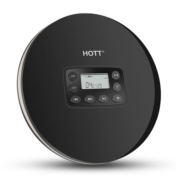 MEGICOT Portable Bluetooth 5.0 CD Player with LED Display, Rechargeable, Anti-Skip Protection, Anti-Shock, Headphone Jack Personal CD Music Disc Player