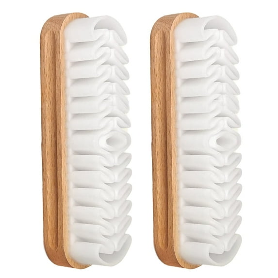 MEGICOT Suede Brush, Crepe Rubber Shoe Brush with Natural WoodHandle for Cleaning Suede Nubuck Leather Boots Sneakers Bags Jackets