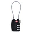 thumbnail image 1 of MEGICOT TSA Cable Lock for Luggage, 3 Digit Combination Padlock for Travel Bag, Suit Case, Lockers, Gym, Bike Locks or Other, 1 of 6