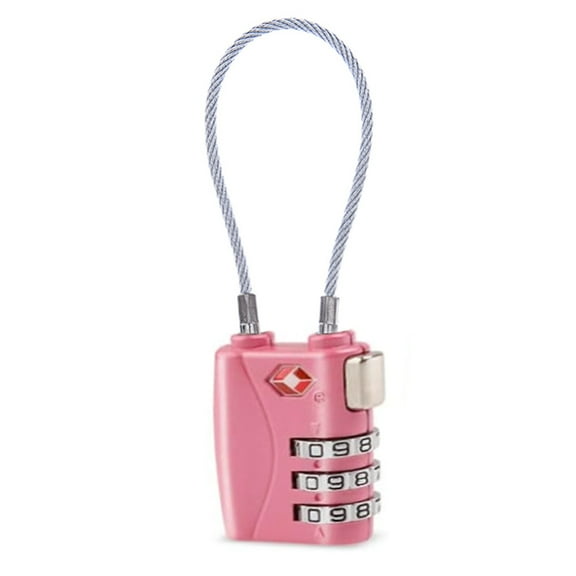 MEGICOT TSA Cable Lock for Luggage, 3 Digit Combination Padlock for Travel Bag, Suit Case, Lockers, Gym, Bike Locks or Other
