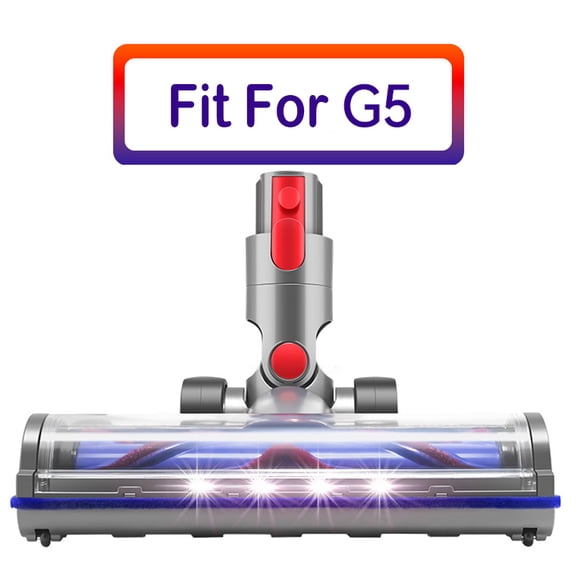 MEGICOT Vacuum Roller Brush Head Attachment Compatible with Dyson G5 Vacuum Cleaner, Floor Cleaner Head with LED Lights V-shaped Hard Hair Brushbar for Floor, Carpets, Tiles