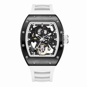 MEGIR Automatic Mechanical Men Watch Skeleton Dial Luminous Waterproof Sport Wristwatch Gift for Man