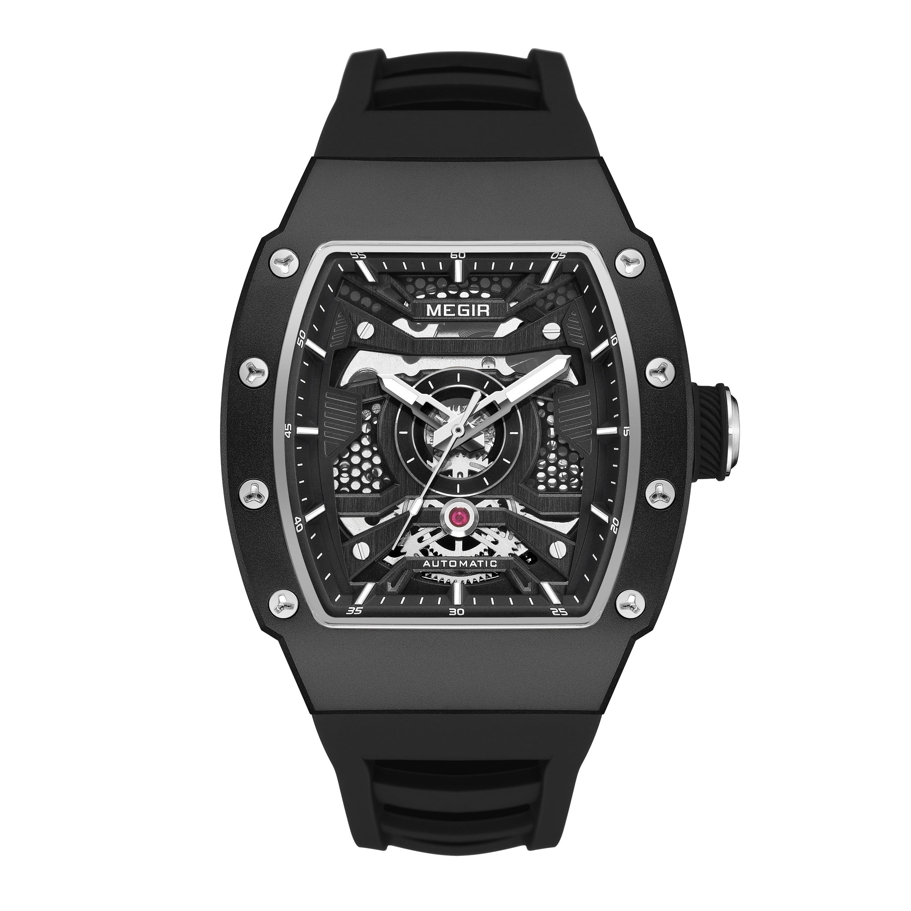 MEGIR Automatic Mechanical Movement Watches for Men Waterproof Luxury Steel Case Sports Wristwatch