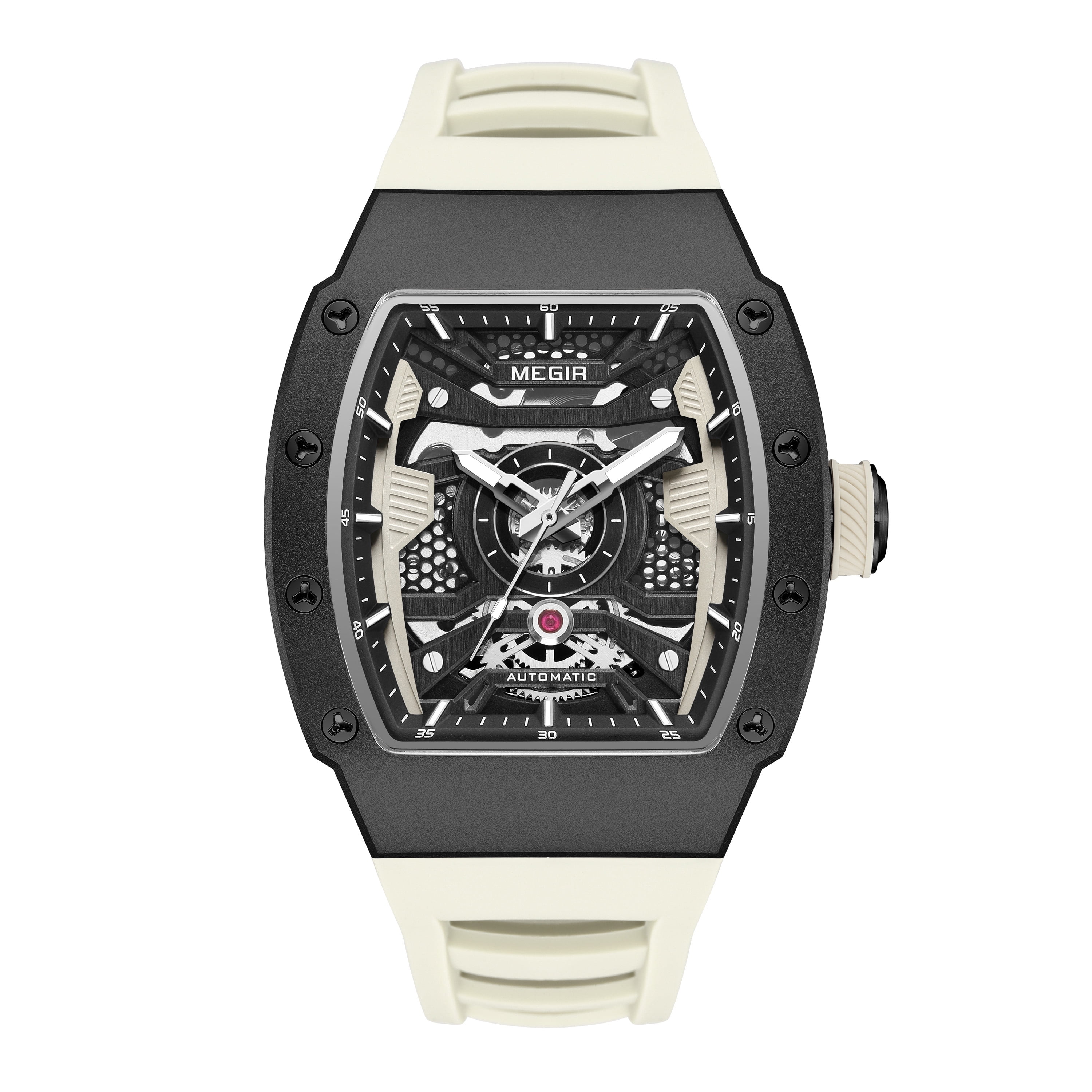 MEGIR Automatic Mechanical Movement Watches for Men Waterproof Luxury Steel Case Sports Wristwatch