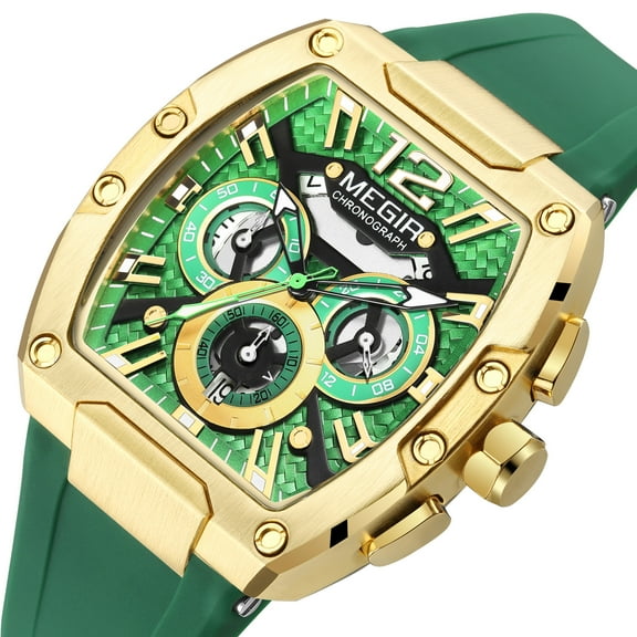 MEGIR Chronograph Luxury Sports Quartz Watches Men Waterproof Luminous Hands Wristwatch Auto Date