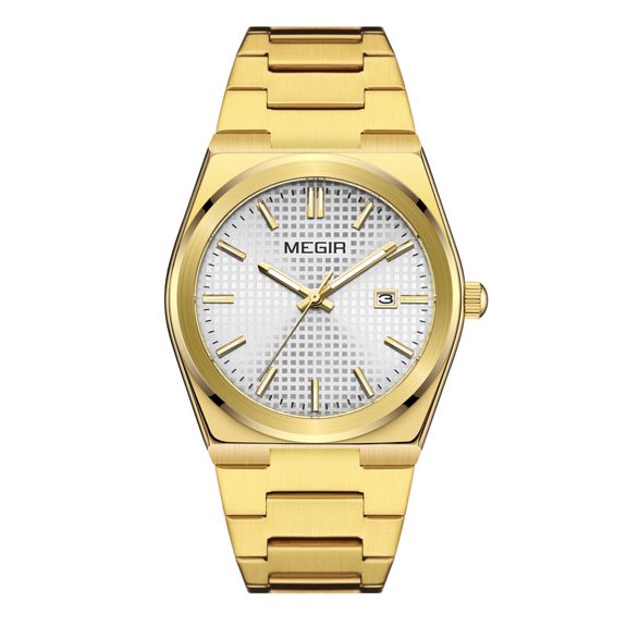 MEGIR Classic Business Men's Watches Big Dial Quartz Wristwatch Waterproof Luxury Clock Gift for Men