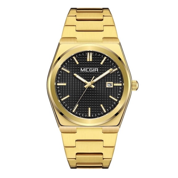 MEGIR Classic Business Men's Watches Big Dial Quartz Wristwatch Waterproof Luxury Clock Gift for Men
