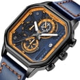 thumbnail image 1 of MEGIR Men's Sport Casual Watch Chronograph, Quartz Movement, 3ATM Water Resistant, Leather Strap, 1 of 11