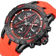 thumbnail image 1 of MEGIR Fashion Sports Quartz Watch Men Large Dial Silicone Wristwatch Waterproof Luminous Chronograph, 1 of 9