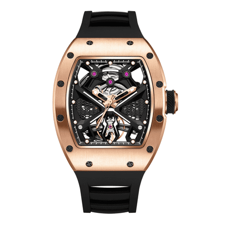 MEGIR Hollowed Dial Men Mechanical Watches Fashion Steel Case Automatic Wristwatch Waterproof Clock