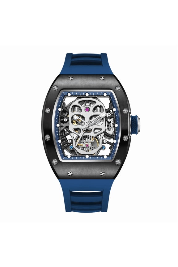 Men Watches Skull Hollow Dial Face Mechanical Clock Waterproof Sport Automatic Wristwatches
