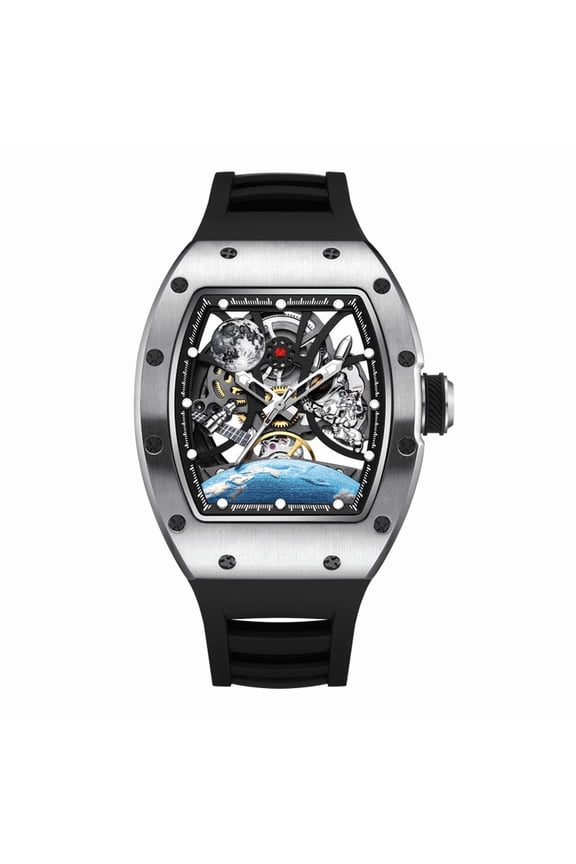 Skeleton Dial Automatic Mechanical Movement Watches for Men Waterproof Sport Wristwatch Clock