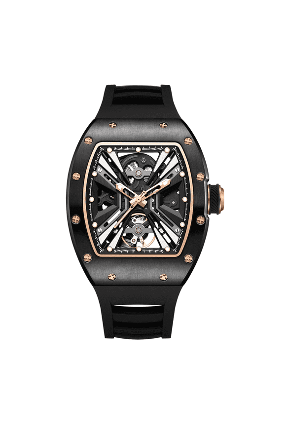 Skeleton Dial Men Sport Watches Stainless Steel Automatic Mechanical Wristwatch 30M Waterproof