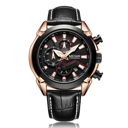 MEGIR Sport Watch Chronograph Men's Quartz Military Wristwatch Waterproof Luminous Clock Men Gifts