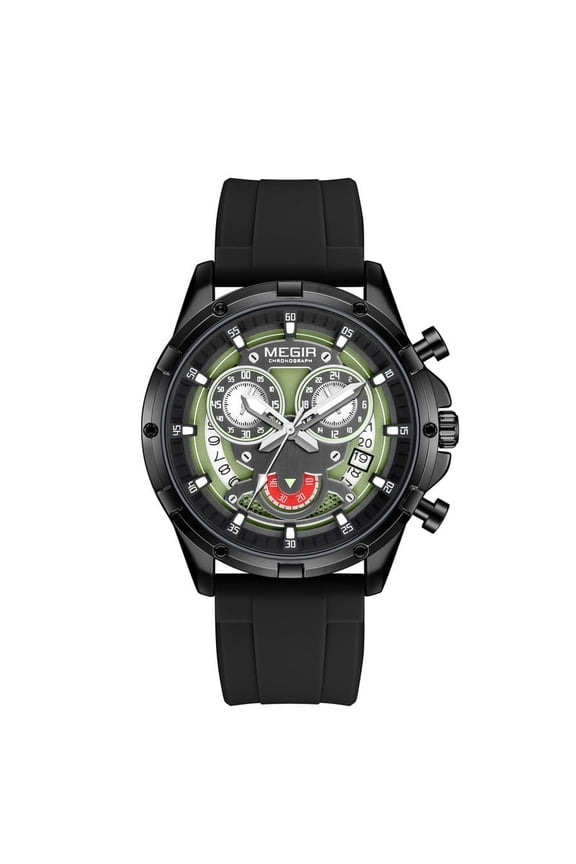 Stylish Sport Men Watch Multi-function Chronograph Waterproof Luminous Quartz Wristwatch Clock