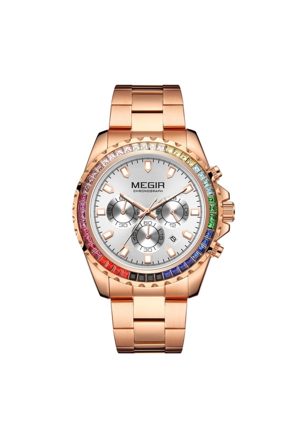 Watches Men Luxury Diamond Quartz Wristwatches Waterproof Date Stainless Steel Business Clock