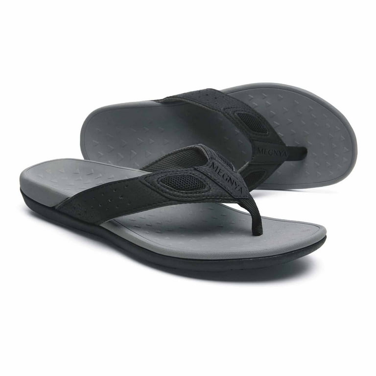 MEGNYA Mens Orthopedic Flip Flops for Plantar Fasciitis  display picture 1