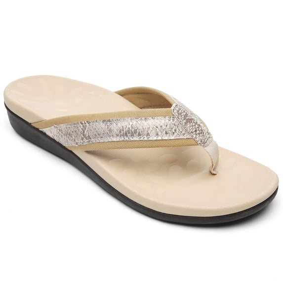 MEGNYA Orthotic Flip Flops For Women,Plantar Fasciitis Sandals For Flat Feet with Arch Support Thong Style Flip Flops Sandals for Comfortable Walk