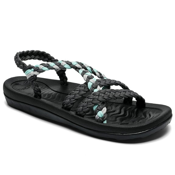 MEGNYA Women's Comfortable Walking Sandals with Arch Support, Athletic Hiking Sandals Outdoor, Soft Water Sandals Beach Poolside Travel