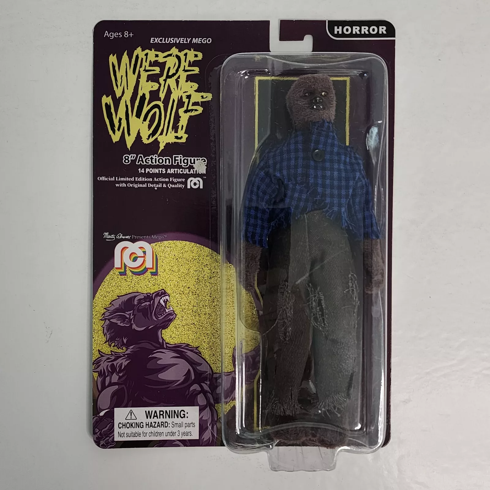 MEGO Werewolf Flocked 8 Action Figure Horror Brand Marty Abrams David Abrams