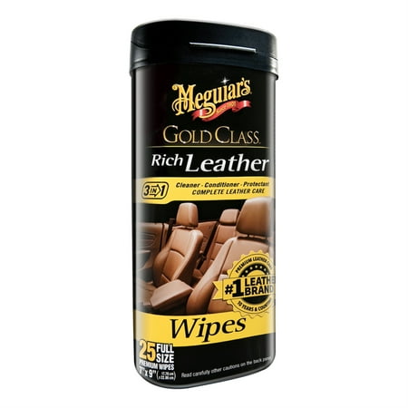 MEGUIAR'S GOLD CLASS RICH LEATHER WIPES *CASE OF 6*