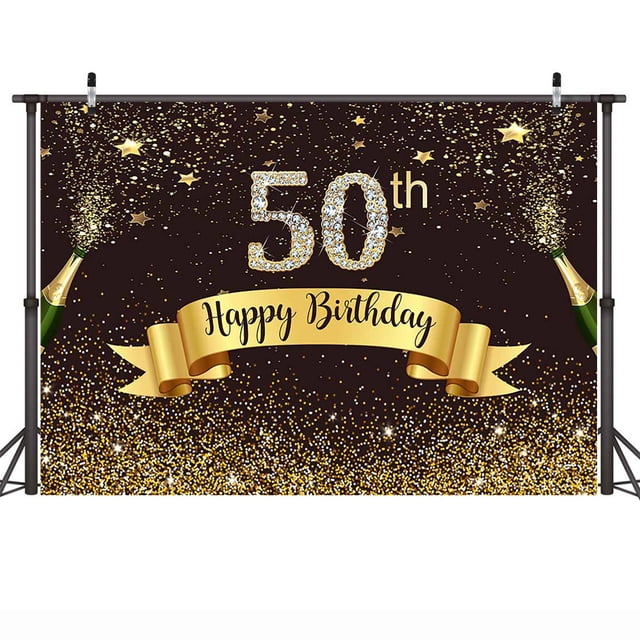 MEHOFOTO Happy 50th Birthday Backdrop for Photography Party ration ...