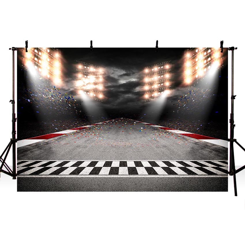MEHOFOTO Photography Backdrops Race Track Night Backdrop for ...