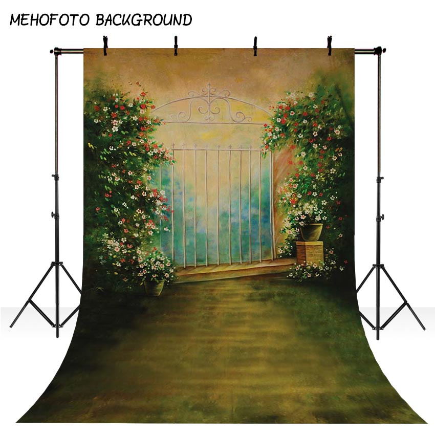 MEHOFOTO Spring Backdrop Cave Sunshine Flower Path Wonderland ...