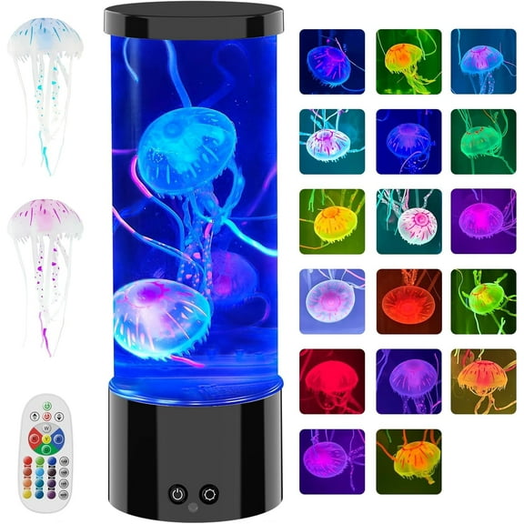 MEHOOM Jellyfish Lamp, 17 Color Setting Fantasy Lamps, Jellyfish Lamps for Home Office Decor Great & Christmas Birthday Gifts