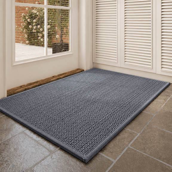 MEHOOM 24x36 Inch Front Door Mat, Indoor Outdoor Entrances, Dirt-Resistant, Low Profile, Easy Clean, Anti-Slip Doormat, Multi-Functional Welcome Mat for Garden, Balcony, Porch, Entryway