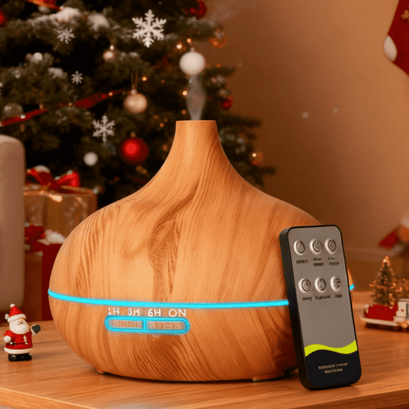 MEHOOM 550ml Cool Mist Humidifier Essential Oil Diffuser with Remote and 7-Color Light