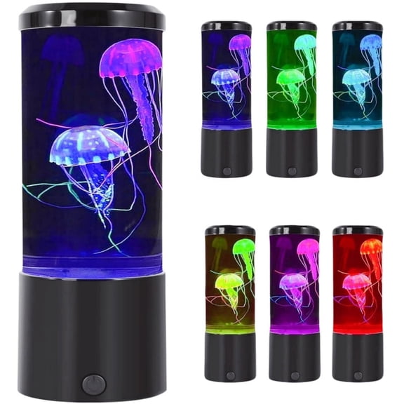 MEHOOM Jellyfish Lamp, 7 Color Fantasy Motion & Multicolor Jellyfish LED Night Light , Birthday Gifts for Kids - Easy Mode Switching for Bedroom Home Decor