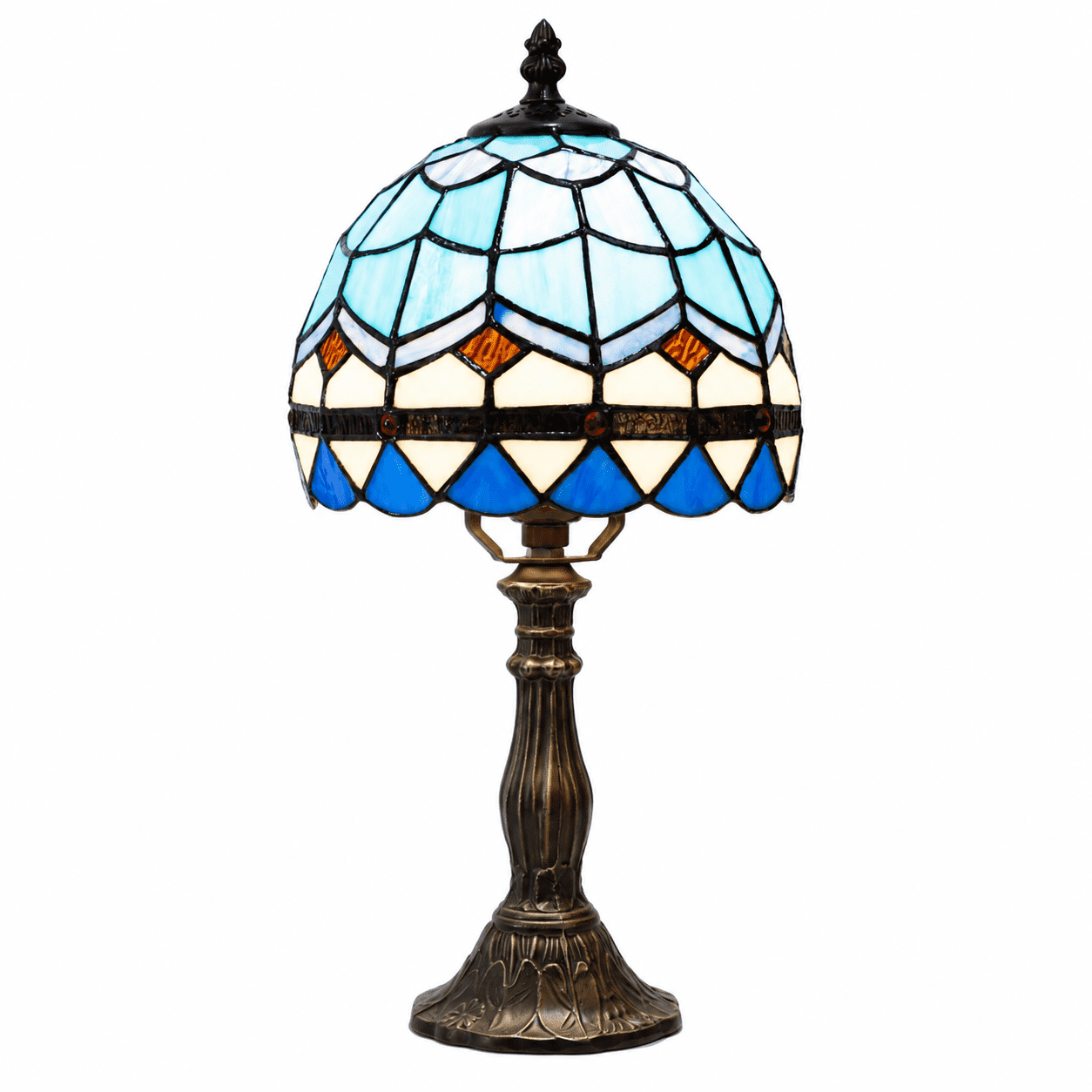 Stained Glass Witch Hat Lamp – USB Gothic Wizard Hat Night Light With Sun & Star Details, Resin Table Lamp For Halloween Or Year-Round Decor (11.8 Inch)