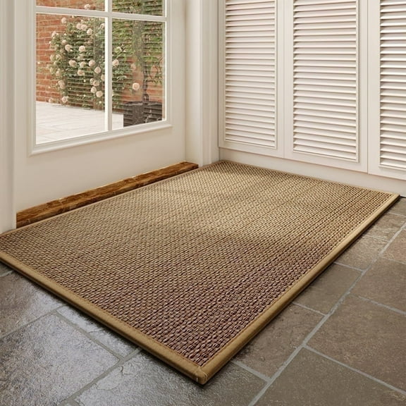 XGVGI 24"x36" Jute Indoor Outdoor Fall Front Door Mat, Washable Non-Slip Welcome Mat for Bathroom, Kitchen, Entryway