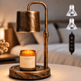 thumbnail image 1 of Mehoom Vintage Metal Candle Warmer Lamp with Dimmer, Timer, and 2 Bulbs for Bedroom and Living Room, 1 of 12