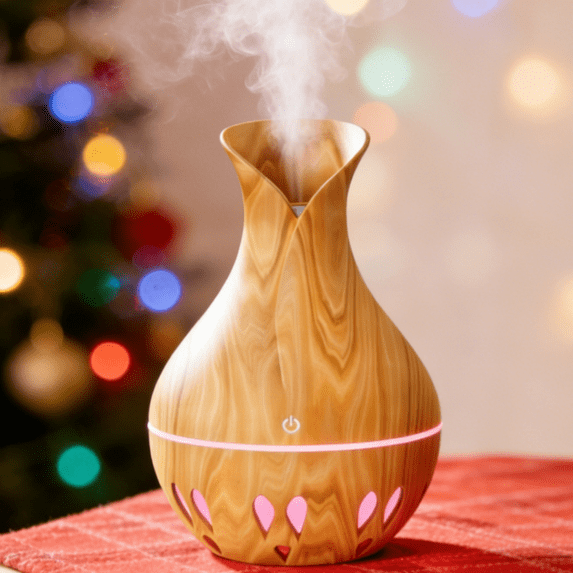 MEHOOM Cool Mist Humidifier with 7-Color Night Light, 130ml Essential Oil Diffuser