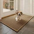 thumbnail image 1 of MEHOOM 18"x30" Jute Front Door Mat, Indoor Outdoor Rug, Dirt-Resistant, Low Profile, Easy Clean, Anti-Slip Doormat, Multi-Functional Welcome Mat for Garden, Balcony, Porch, Entryway (Natural Brown), 1 of 11