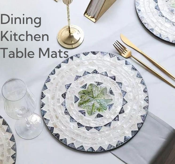 Light Table And Mats Woven Mats Pottery Charger Plates Light Table Set